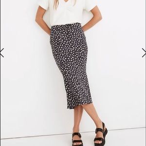 Madewell floral slip skirt